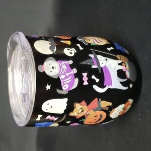 Clementine Paper Stainless Steel Lidded  Insulated Halloween Puppies Tumbler